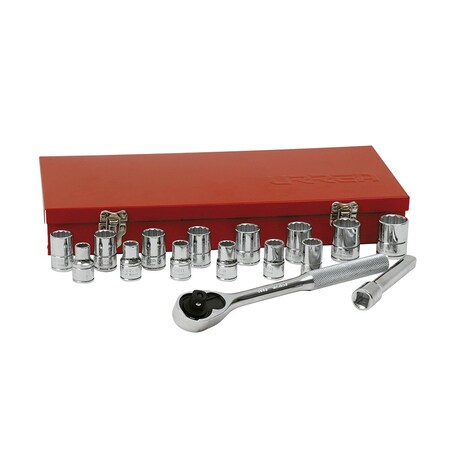 Urrea 1/2" drive socket set with accessories 17-Pieces 54208H